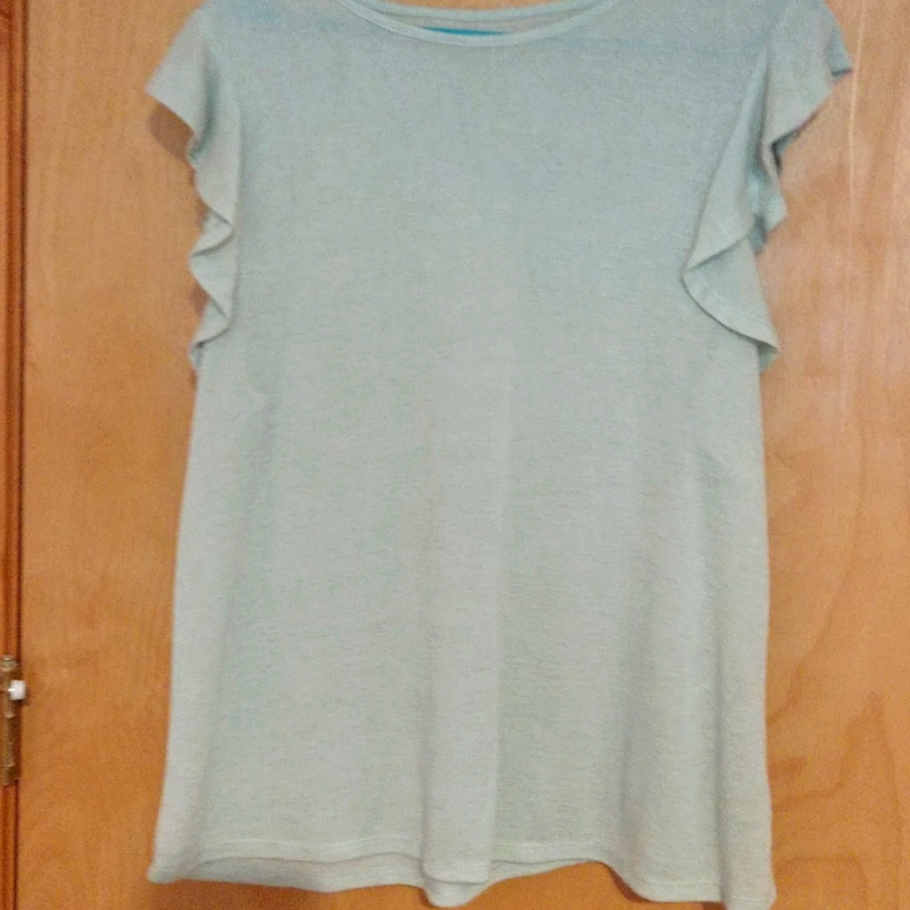 Mint green flutter sleeve